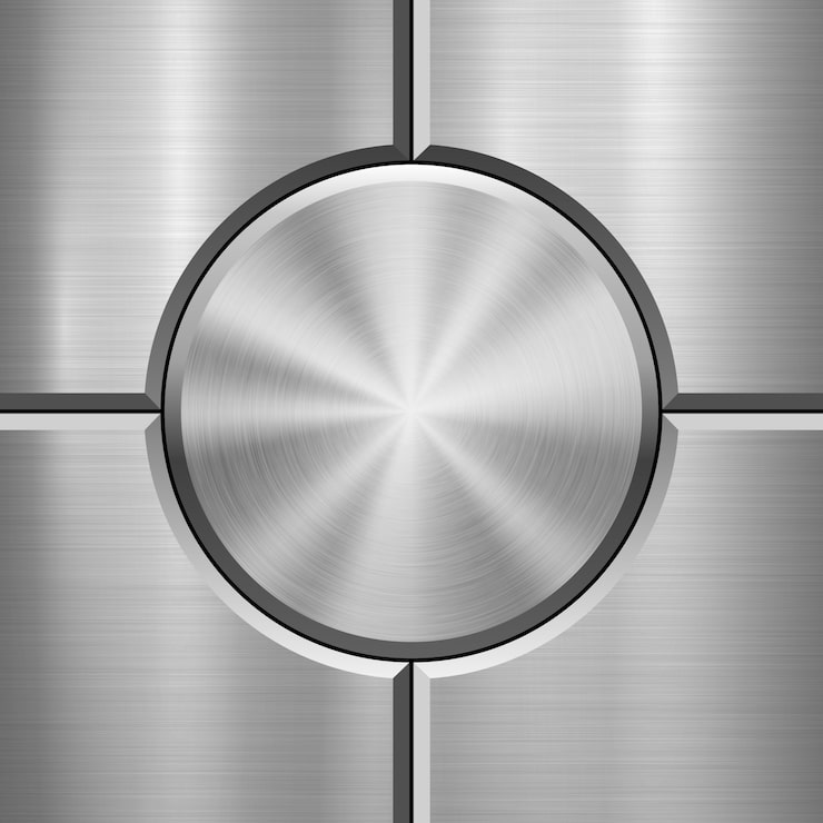 Vector fondo de tecnología de metal con textura cepillada
