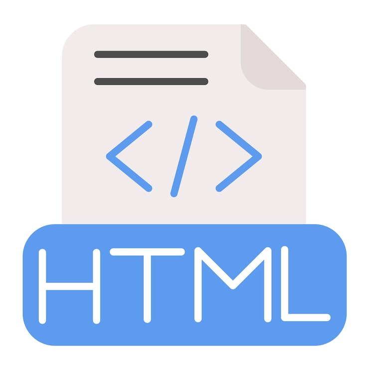 Vector ilustración plana del archivo html