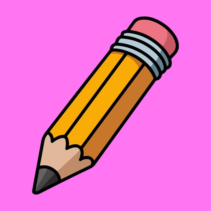 Vector ilustración de vector de lápiz plano