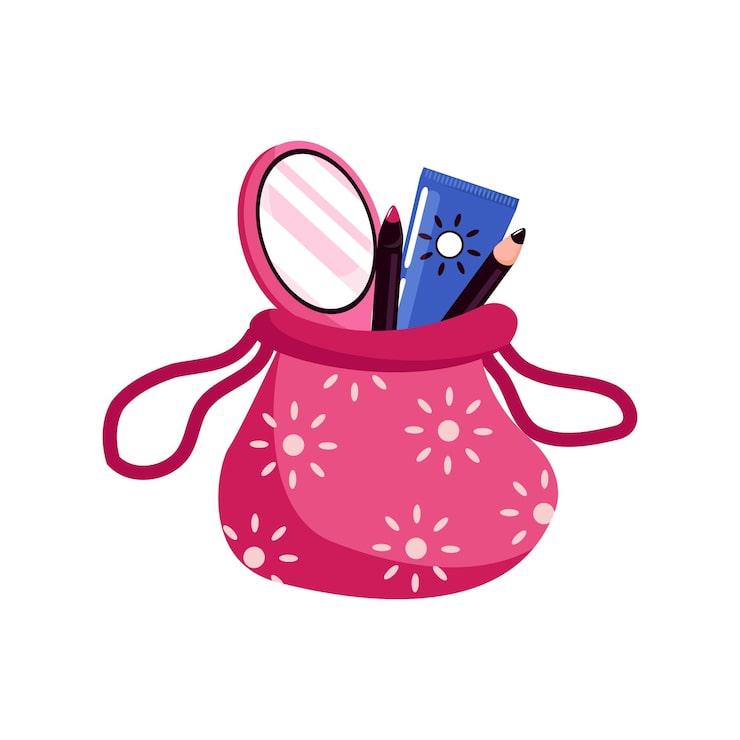 Vector ilustración de vectro de bolsillo de maquillaje