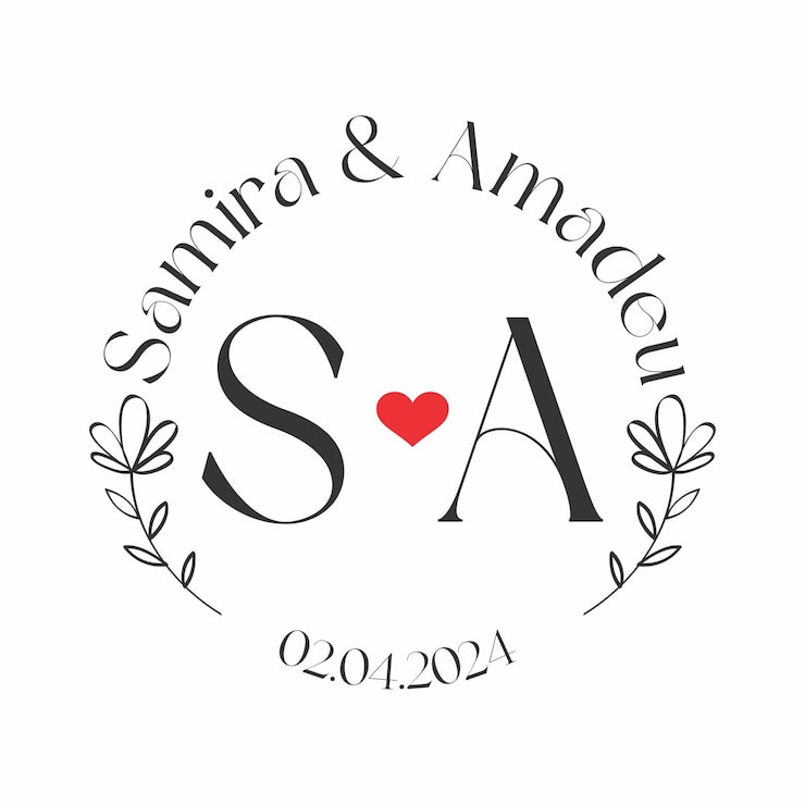 Vector invitación para la boda de samira amadeu