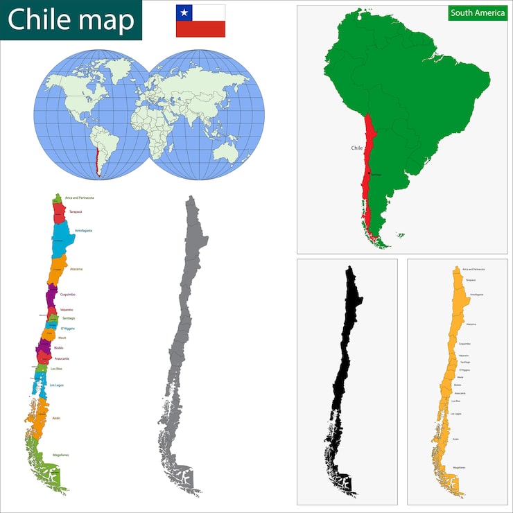 Vector mapa de chile