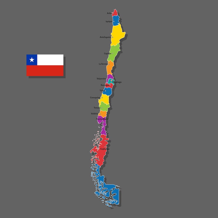 Vector mapa vectorial de chile