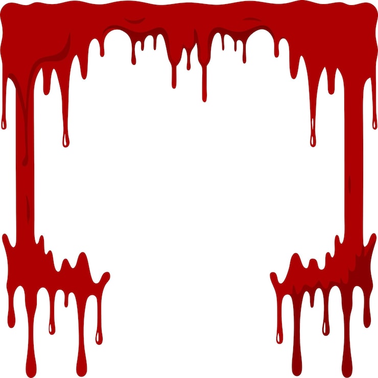 Vector el marco de sangre de halloween
