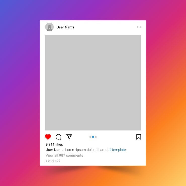 Vector plantilla de publicación en redes sociales