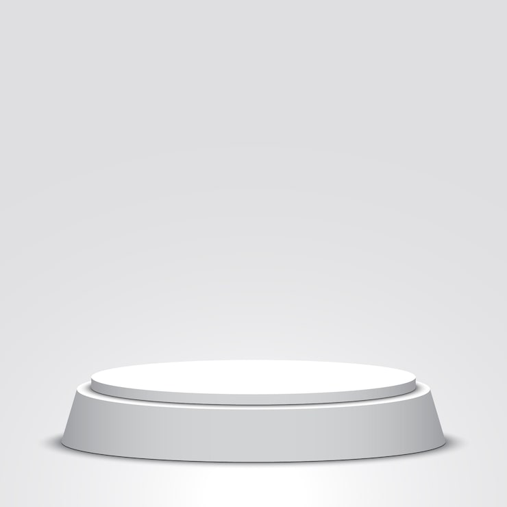 Vector podio blanco. pedestal. escena. .