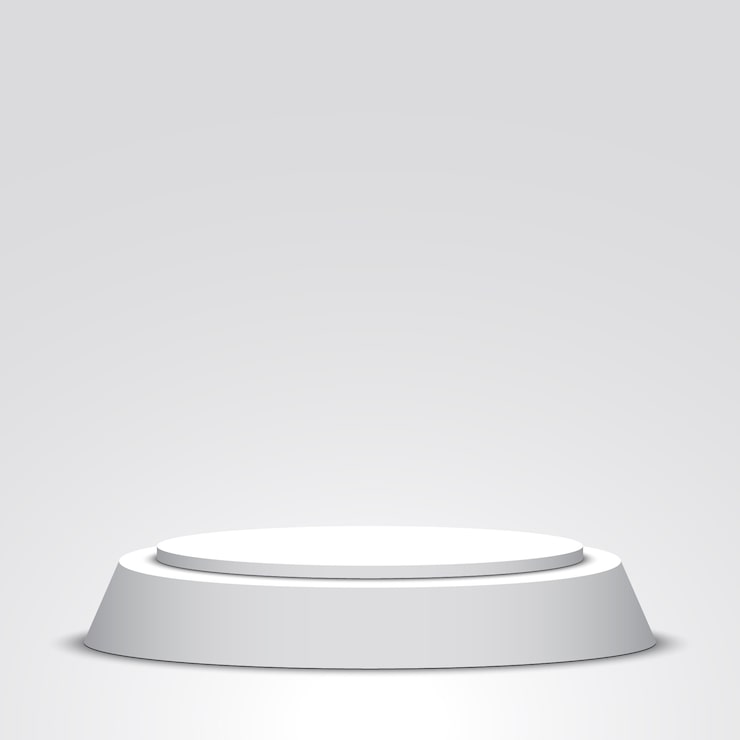 Vector podio blanco. pedestal.