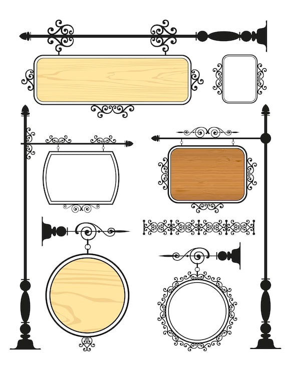 Vector señalización de hierro