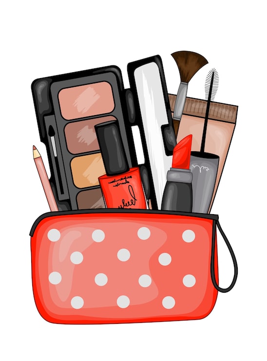 Vector set de cosméticos para rostro.