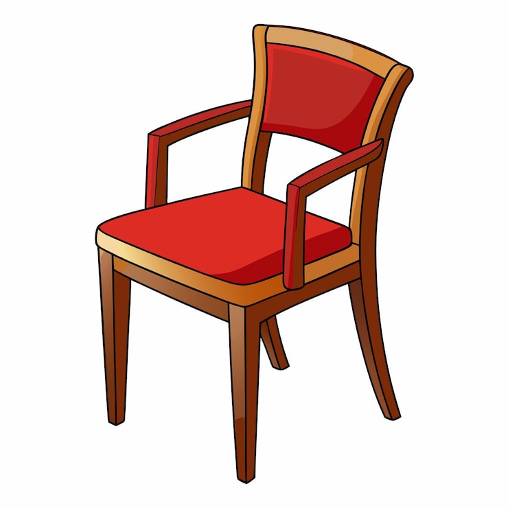Vector sillón aislado sobre fondo blanco
