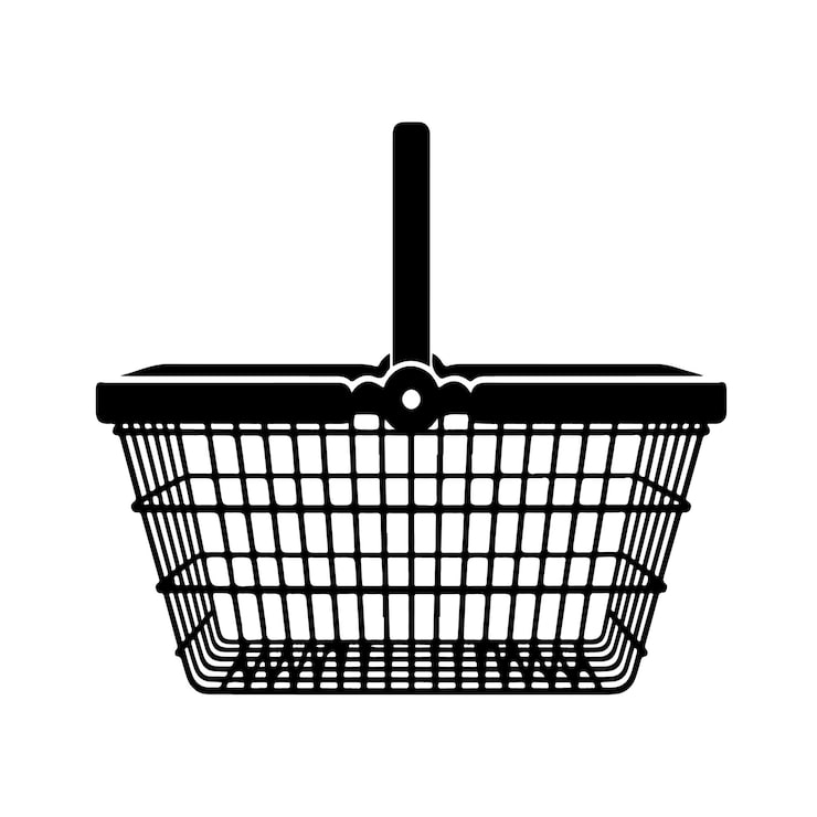 Vector silueta de cesta de la compra