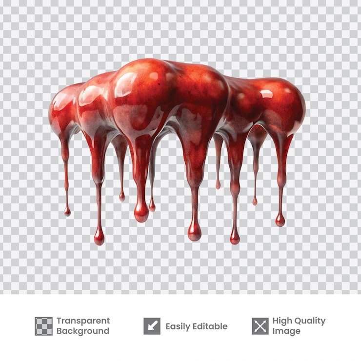 Vector las siluetas de las gotas de sangre de pesadilla