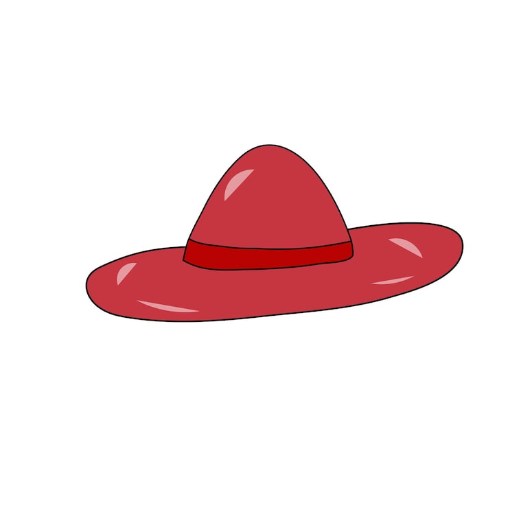 Vector sombrero en estilo garabato dibujado a mano