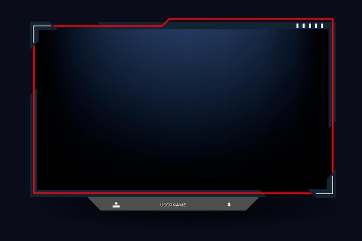 Vector superposición de transmisión de twitch superposición de cámara frontal fuera de línea a partir de pronto paneles de contracción