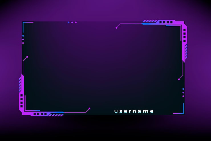 Vector superposición de transmisión de twitch superposición de cámara frontal fuera de línea a partir de pronto paneles de contracción