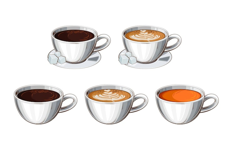 Vector taza de café colección
