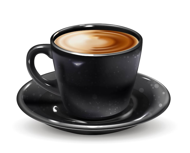 Vector taza de concepto de café caliente