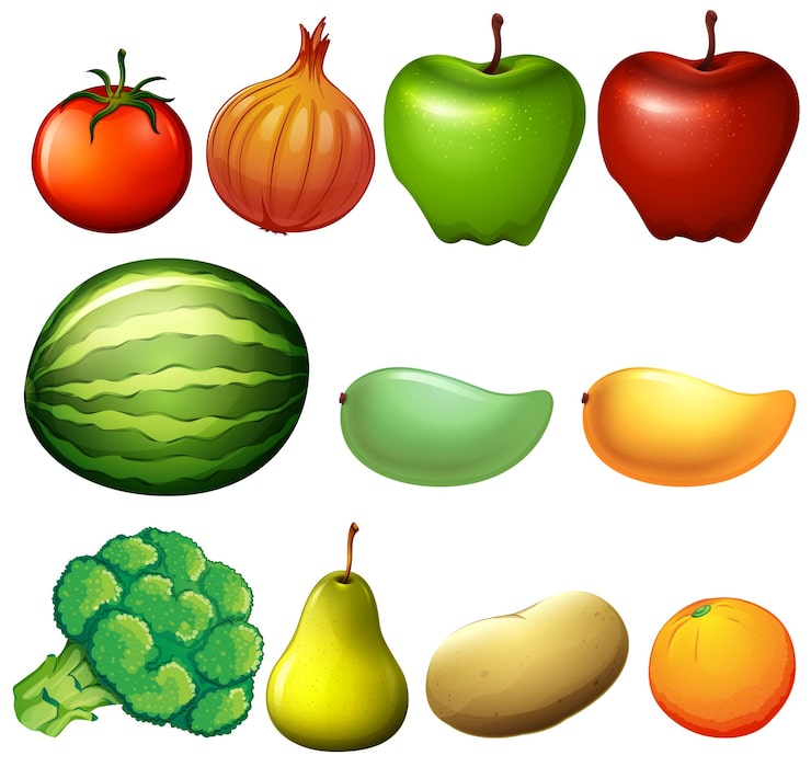 Vector Gratis berbagai macam buah