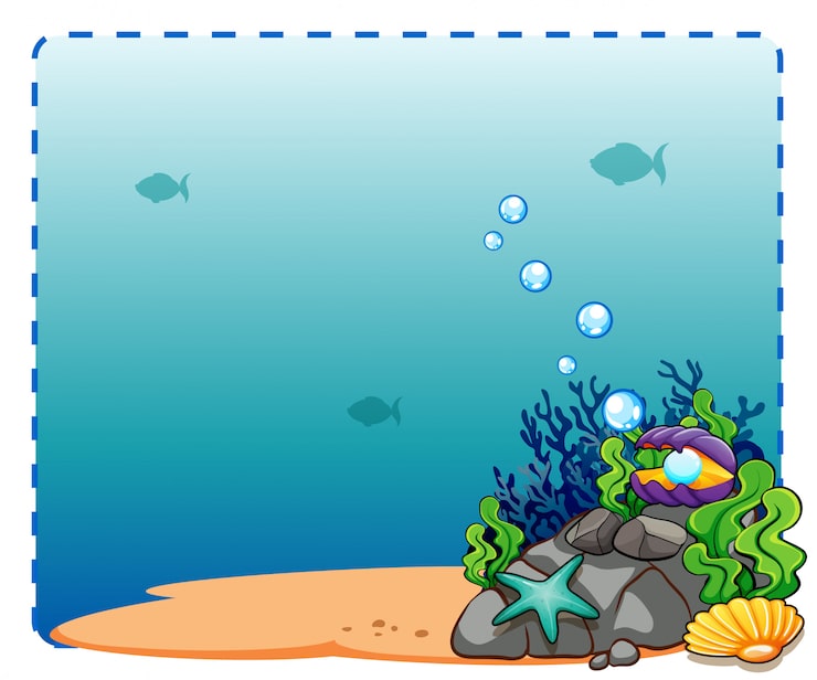 Vector Gratis bingkai dasar laut