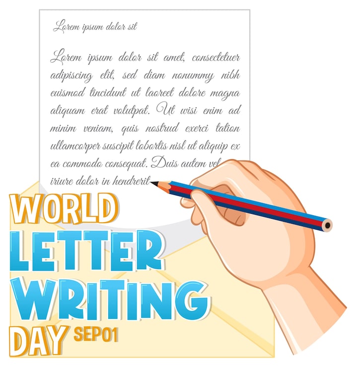 Vector Gratis desain banner hari menulis surat sedunia