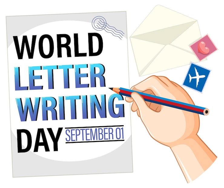 Vector Gratis desain banner hari menulis surat sedunia