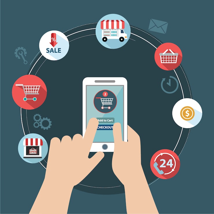 Vector Gratis desain belanja online