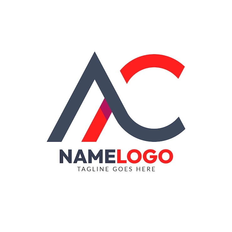 Vector Gratis desain logo ac desain datar