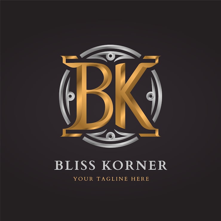 Vector Gratis desain monogram logo bk