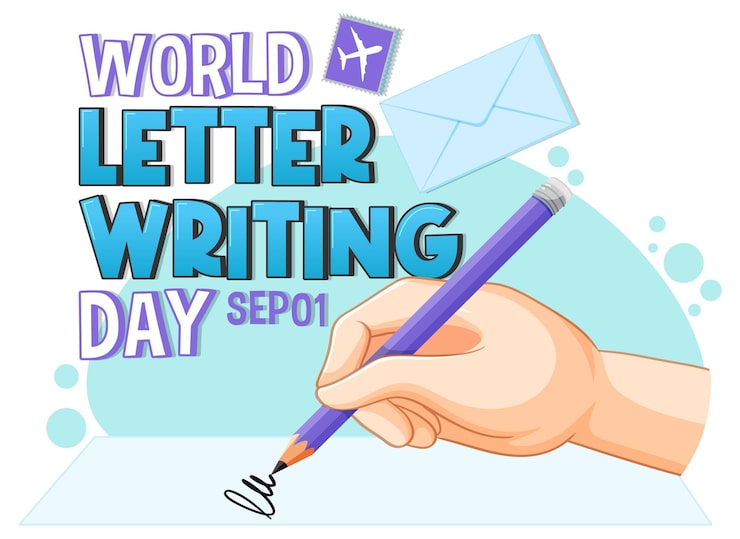 Vector Gratis desain poster hari menulis surat sedunia