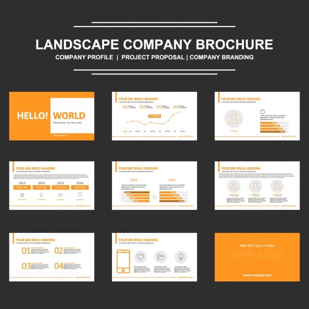 Vector Gratis desain presentasi brosur