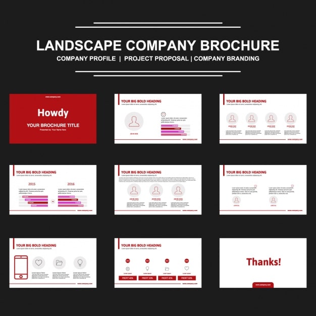 Vector Gratis desain presentasi brosur