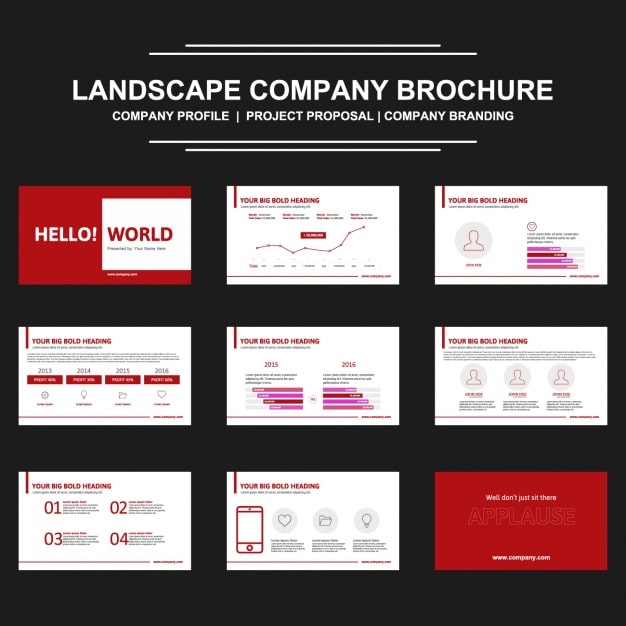 Vector Gratis desain presentasi brosur