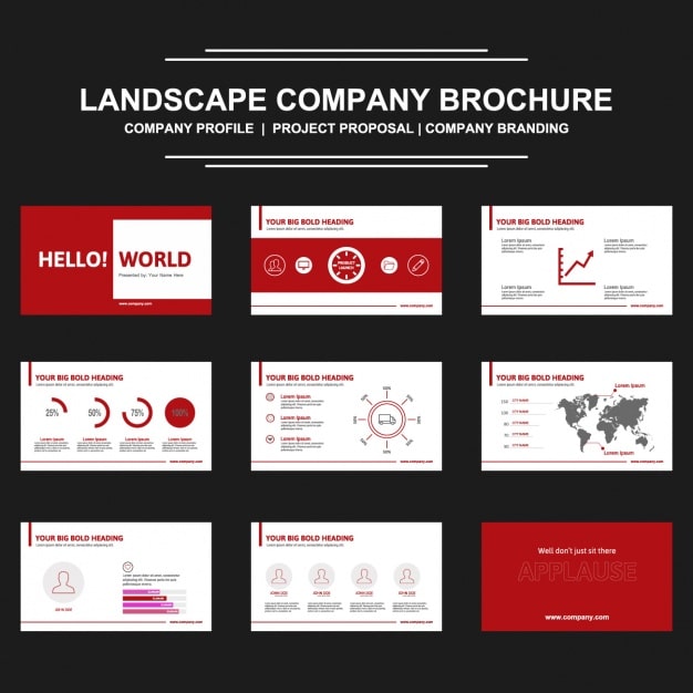 Vector Gratis desain presentasi brosur