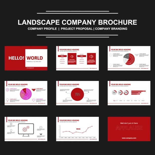 Vector Gratis desain presentasi brosur