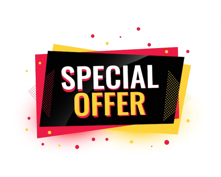 Vector Gratis desain spanduk obral kreatif penawaran khusus