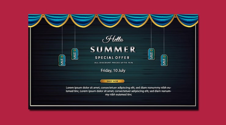Vector Gratis diskon penjualan templat spanduk elegan