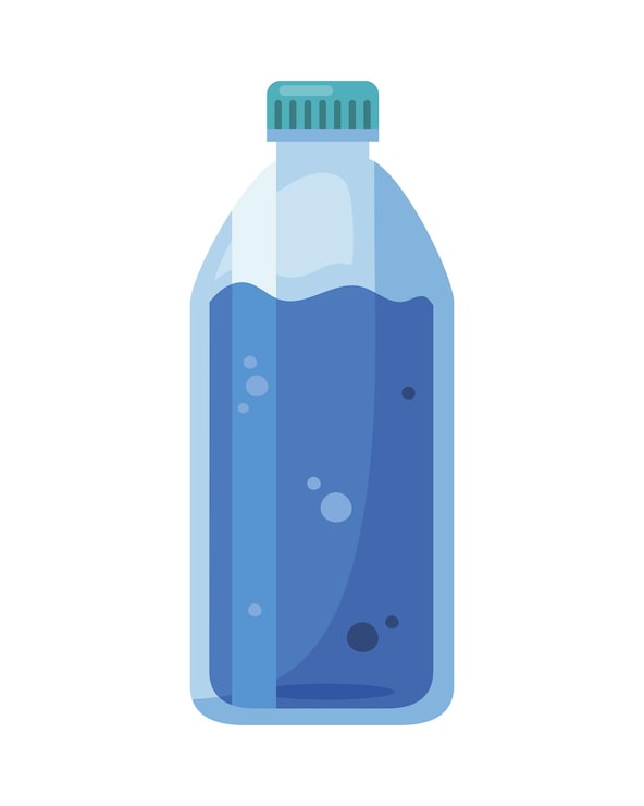 Vector Gratis galon botol dengan tutup hijau