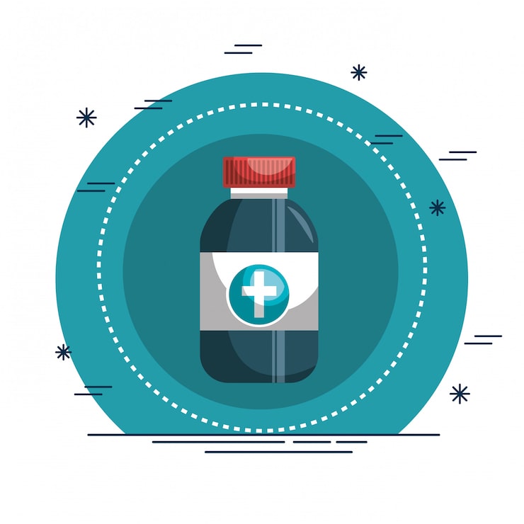 Vector Gratis ikon medis botol obat