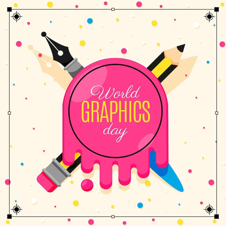 Vector Gratis ilustrasi hari grafis dunia datar