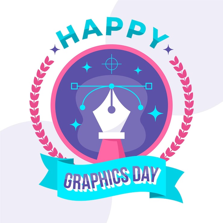 Vector Gratis ilustrasi hari grafis dunia datar