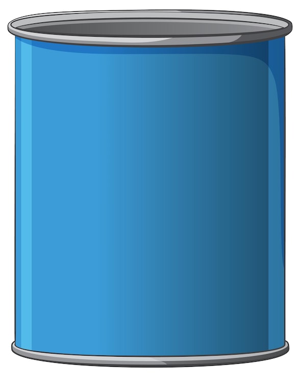 Vector Gratis ilustrasi kaleng logam biru
