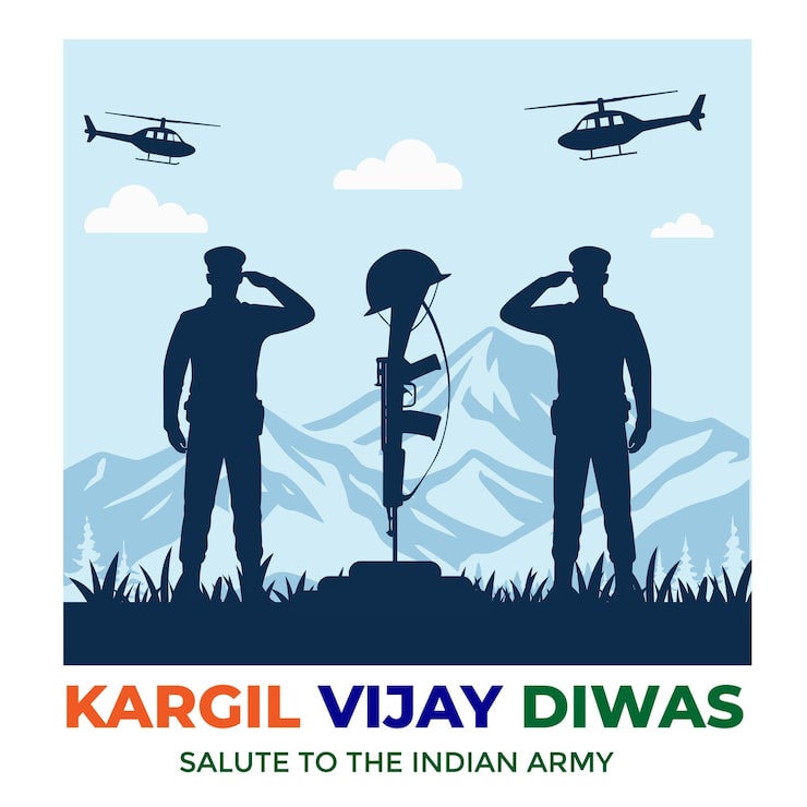 Vector Gratis ilustrasi kargil vijay diwas
