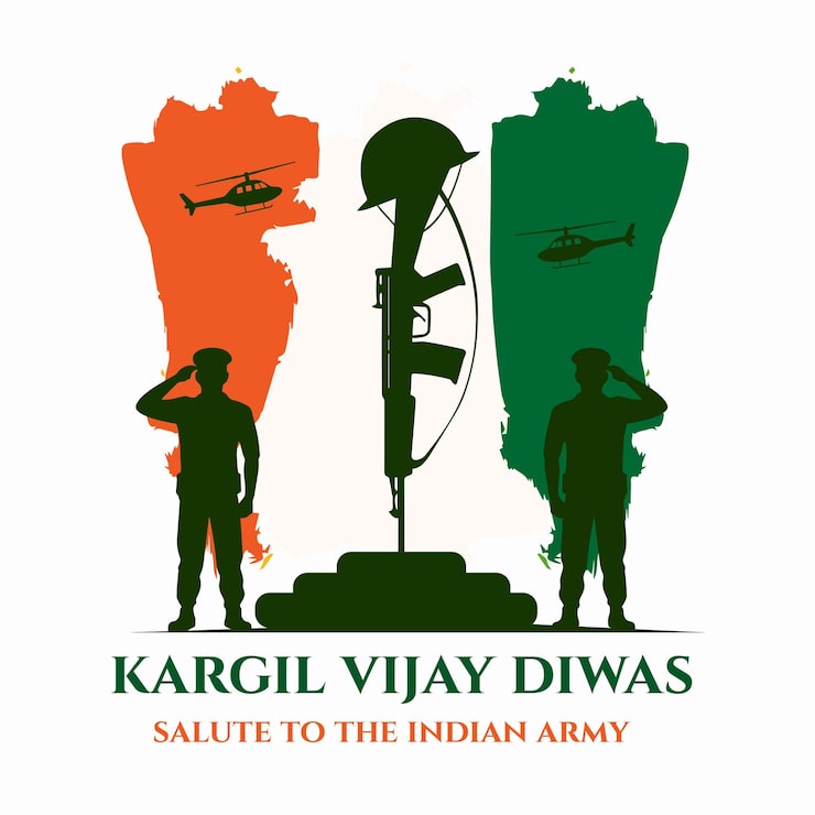 Vector Gratis ilustrasi kargil vijay diwas