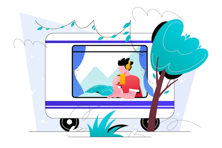 Vector Gratis ilustrasi perjalanan berkelanjutan gradien