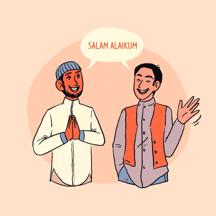 Vector Gratis ilustrasi salam yang digambar tangan