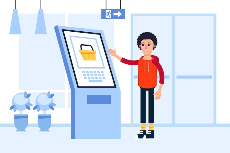 Vector Gratis ilustrasi signage digital desain datar