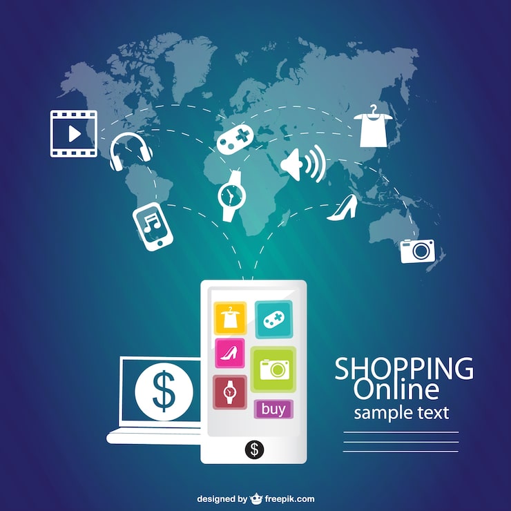 Vector Gratis infografis belanja online