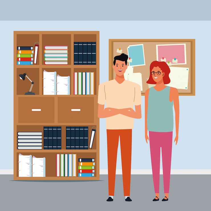 Vector Gratis karakter kartun avatar pasangan