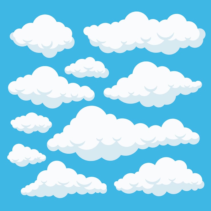 Vector Gratis koleksi awan datar