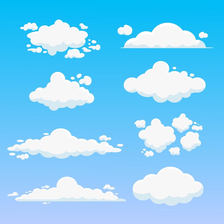 Vector Gratis koleksi awan datar